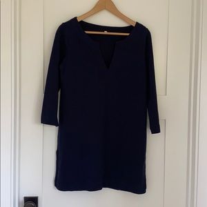 Jcrew navy shift cotton dress